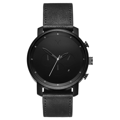 Afbeelding van MVMT D MC01BL RVS Zwart Chrono Horloge 45mm