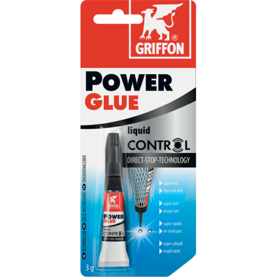 Afbeelding van Griffon Power Glue Control secondenlijm tube 3 gram