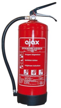 Afbeelding van Ajax poederblusser type GP6 brandklasse A,B,C