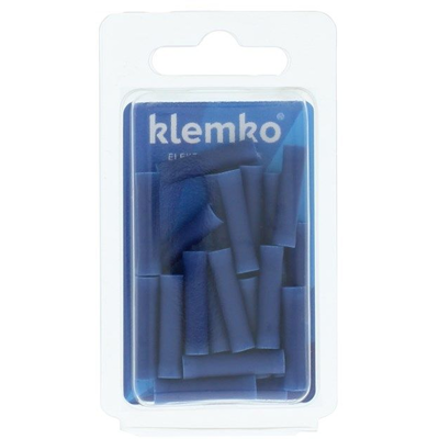 Afbeelding van Klemko geïsol. kabelschoen blauw stootverbinder 25 stuks