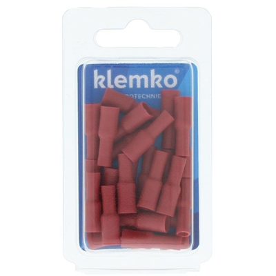 Afbeelding van Klemko geïsol. kabelschoen rood rondstekerhuls 4 mm 25 stuks