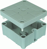 Afbeelding van ABB Hafobox kabeldoos 3640 vierkant univ. met 7 invoeren 16/19 mm