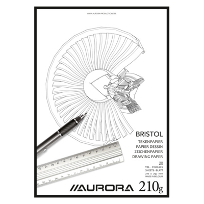 Afbeelding van Tekenblok Aurora A4 20v 210gr Bristol papier