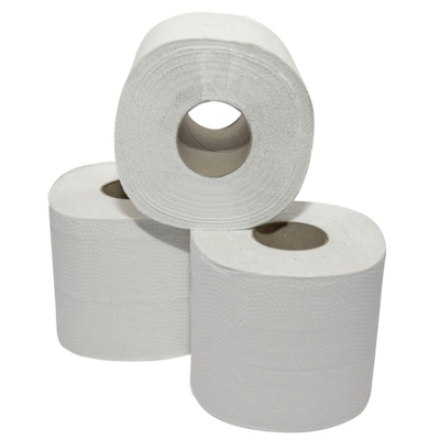 Afbeelding van Toiletpapier Tissue Wit 2 laags 10x4 Rol 400 vel