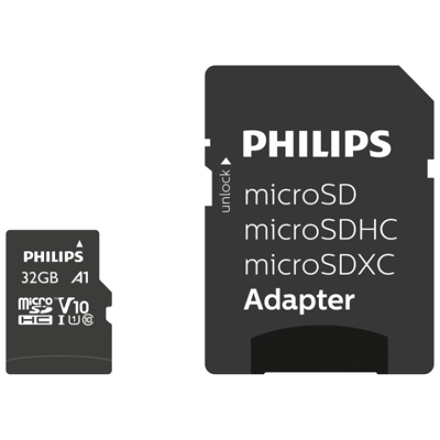 Afbeelding van Micro SDHC Card Philips Class 10 UHS I U1 32GB