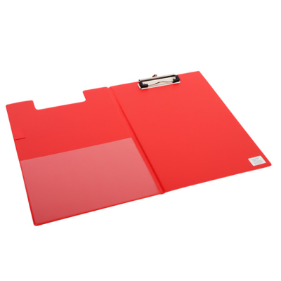 Afbeelding van Klembordmap Quantore A4 staand PVC rood met 100mm klem + penlus