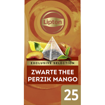Afbeelding van Thee Lipton Exclusive perzik mango 25x2gr