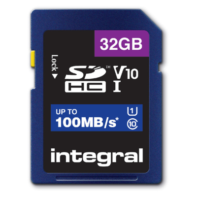 Afbeelding van Geheugenkaart Integral SDHC V10 32GB