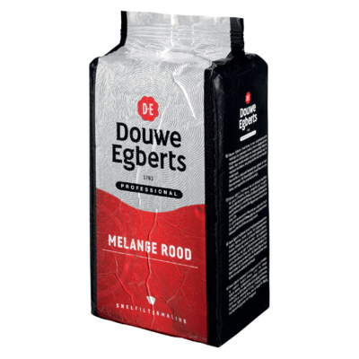 Afbeelding van Douwe Egberts gemalen koffie voor snelfilters Rood, pak van 1 kg