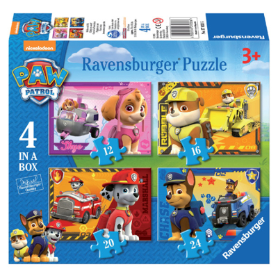 Afbeelding van Puzzel Ravensburger Paw Patrol 4x puzzels 12+16+20+24 st