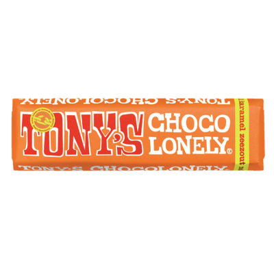 Afbeelding van Chocolade Tony&#039;s Chocolonely karamel zeezout reep 47gr