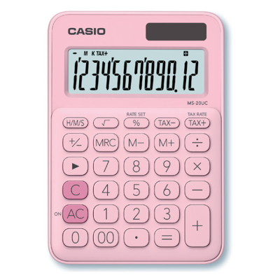 Afbeelding van Rekenmachine Casio MS 20UC roze