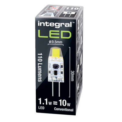 Afbeelding van G4 Capsule LED Lamp Koel Wit (4000K) 1.1 Watt, vervangt 10W Halogeen Integral