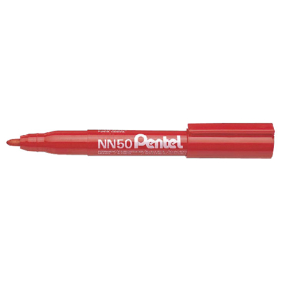 Afbeelding van Viltstift Pentel NN50 rond rood 1.5 3mm