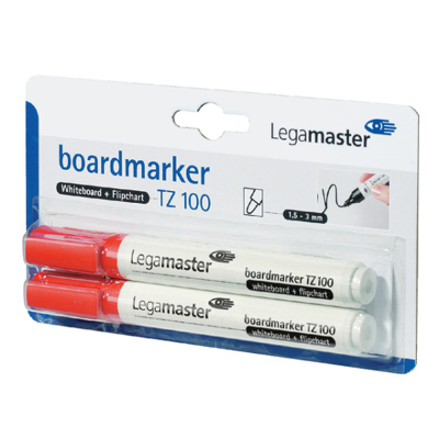 Afbeelding van Viltstift Legamaster TZ100 whiteboard rond rood 1.5 3mm 2s