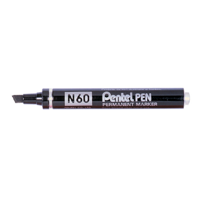 Afbeelding van Viltstift Pentel N60 schuin zwart 1.2 6mm