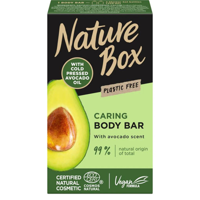 Afbeelding van Nature Box Body Bar / Wasbar Caring met Avocado Geur 100g