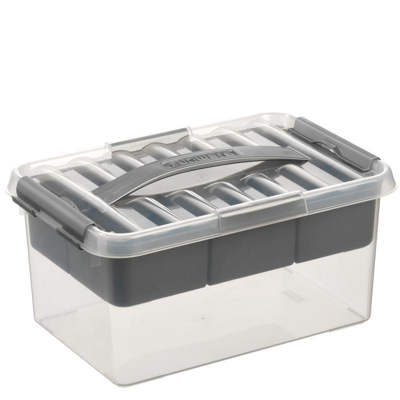 Afbeelding van SUNWARE Q Line Multi Box met tray 6 Liter 300 x 200 140mm transparant/grijs