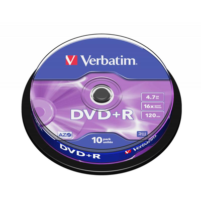 Afbeelding van Verbatim DVD recordable DVD+R, spindel van 10 stuks