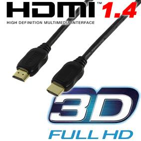 Afbeelding van Kabel HDMI 1.4 GOLD Ethernet + 3D ondersteuning 1 meter