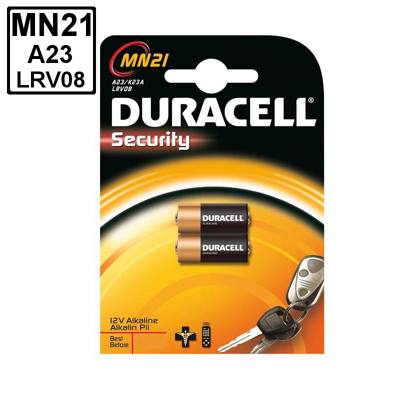 Abbildung von DURACELL Batterien MN21 12V A23 K23A LRV08 2 Stück
