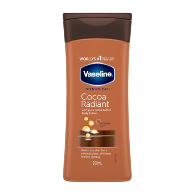 Afbeelding van Vaseline Intensive Care Body Lotion Cocoa Radiant hulp voor de droge huid 200ml