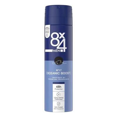 Afbeelding van 8x4 Deodorant Spray Men No.17 (Oceanic Boost) 150 ml