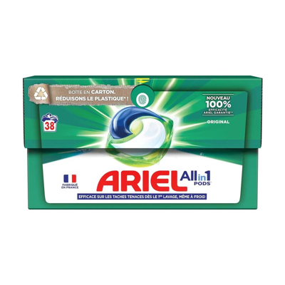 Afbeelding van 4x Ariel Pods All in 1 vloeibare wasmiddelcapsules Original Clean &amp; Fresh 38 wasladingen