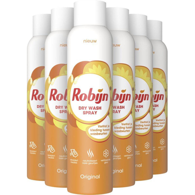 Afbeelding van 6er Pack Robijn Dry Wash Spray Original 200 ml
