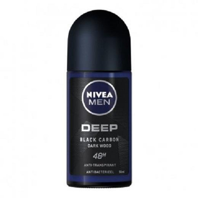 Afbeelding van 6er Pack NIVEA Men Deo Roll on Deep Black Carbon Dark Wood 50ml