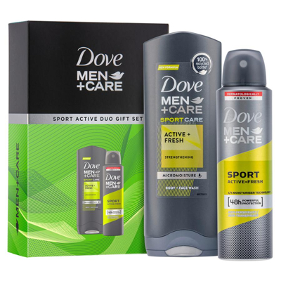 Afbeelding van Dove Men+Care Sport Active Duo Kerstcadeau voor hem (Douchegel &amp; Deodorant)