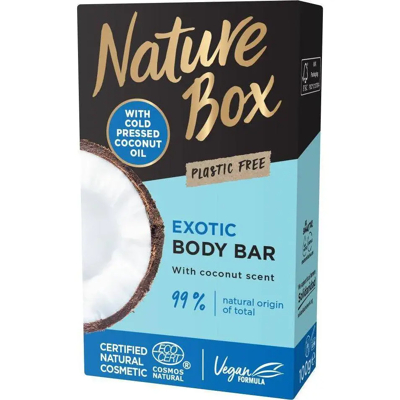 Afbeelding van Nature Box Body Bar / Wasbar Exotisch met Kokosgeur 100g
