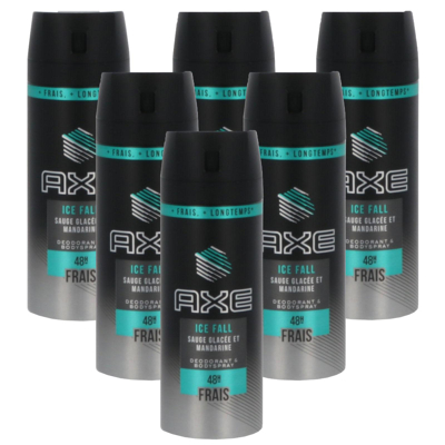 Afbeelding van 6er Pack AXE Deodorant / Body Spray ICE FALL Salie &amp; Mandarijn 150 ml