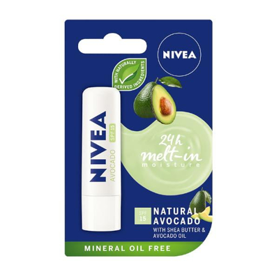 Abbildung von 12x Nivea Caring Lippenbalsam Natürliche Avocado 5,5ml