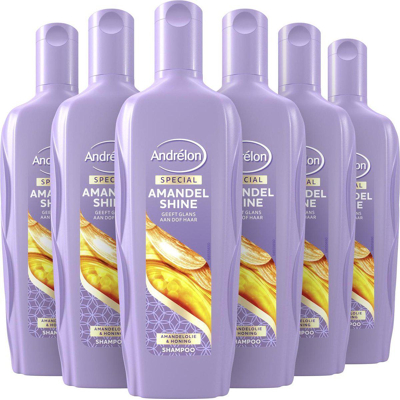 Afbeelding van Andrelon Shampoo Amandel Shine glans aan dof haar 300 ml