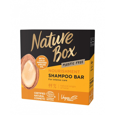 Afbeelding van Nature Box Shampoo/Shampoo Bar Voeding met Arganolie 85g