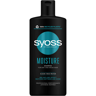 Afbeelding van 6x Syoss Shampoo 2in1 for Men Moisture voor droog en zwak haar 440 ml