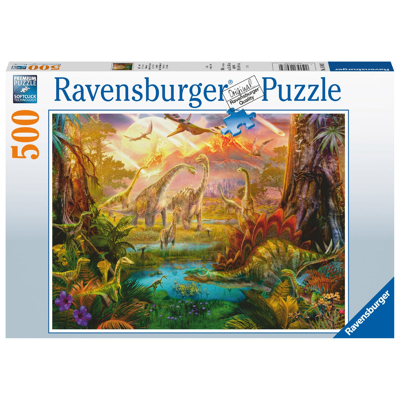 Abbildung von Ravensburger Puzzel 500 Pieces LAND OF THE Dinosaurs Puzzle für Kinder, Größe: One Size, Multicoloured