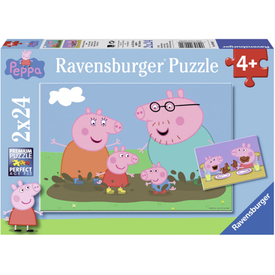 Abbildung von Ravensburger Puzzle Peppa Wutz Familienleben 2x24 Teile