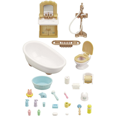 Abbildung von Sylvanian Families Country Bathroom SET Minispielzeug multicoloured für Kinder, Größe: One Size, Multi coloured