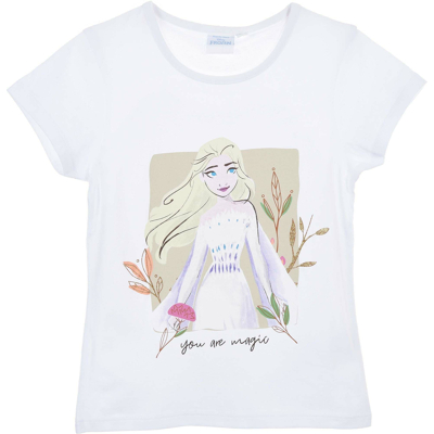Abbildung von Disney Frozen ELSA Tshirt print für Kinder, Größe: 116, Weiß