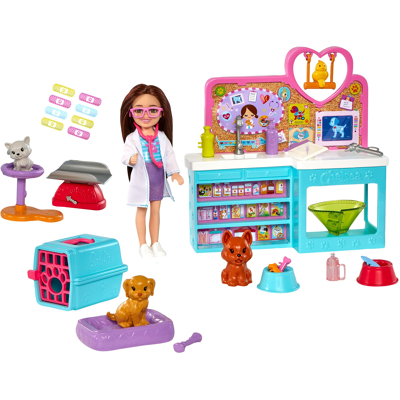 Abbildung von Barbie Chelsea CAN BE: Tierklinik Spielset MIT Tierchen &amp; ZUBEHÖR Minispielzeug für Kinder, Größe: One Size, Multicolor