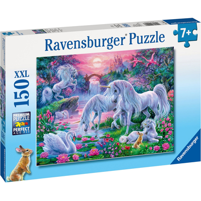 Abbildung von Einhörner im Abendrot XXL Puzzle 150 Teile