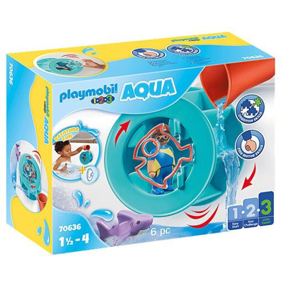 Abbildung von Playmobil 1 2 3 Aquawater Whirlpool WITH Shark Wasserspielzeug für Kinder, Größe: One Size, Multi coloured
