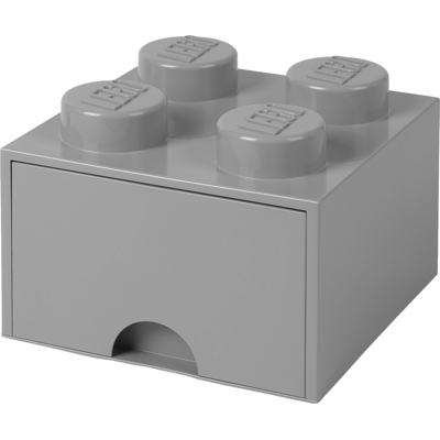 Abbildung von LEGO® Aufbewahrungsbox mit Schublade Grau 25x25x18 cm