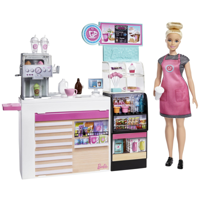 Abbildung von Barbie NASCHCAFÉ Spielset UND Puppe Spielzeug für Kinder, Größe: One Size, Bunt