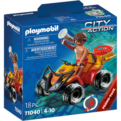 Billede af Playmobil CITY Action Lifeguard QUAD 71040 Miniaturelegetøj til børn, Størrelse: One Size, Multi coloured