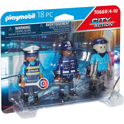 Billede af Playset City Action Police Figures Set Playmobil 70669 (18 pcs)