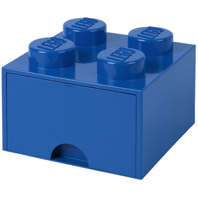 Billede af LEGO® Storage Box with Drawer Blue 25x25x18 cm