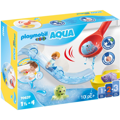 Bild av Playmobil 70637 1.2.3 Aqua Byggsats Vattenkana med Vattendjur